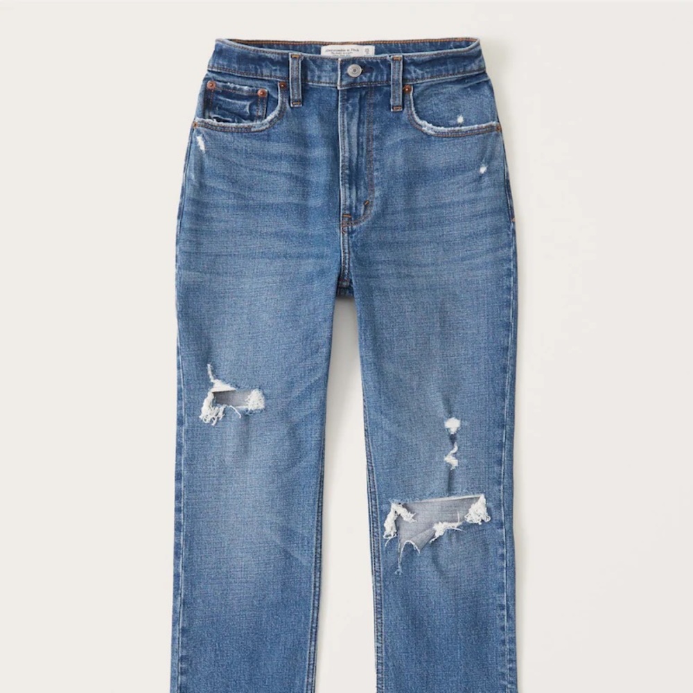 Abercrombie A&F Curve Love High Rise Straight Leg